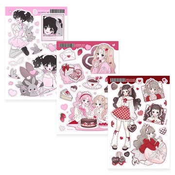 Valentine Day cut sticker (3Design)