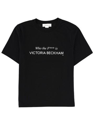 victoria beckham "who the f*** is victoria beckham" t-shirt.