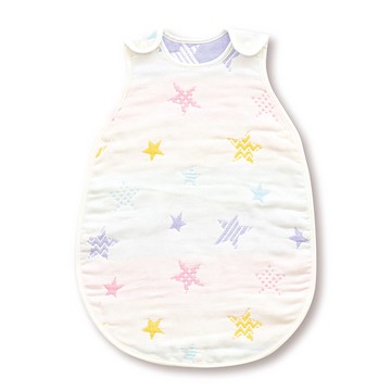 akachan honpo - 0歲開始即可使用的6層棉紗防踢被-米白色 (80cm)-日本製