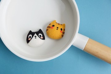 樂洋 X Mia・好好玩羊毛氈材料包-布嚕兄弟 / Bubu(黑白貓)別針