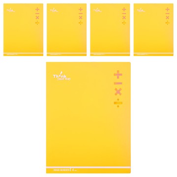 DaTaBanK 三田文具 A3 小4孔 加減乘除資料夾 649A3-27A 44 x 34.5 x 3cm  黃色  5個