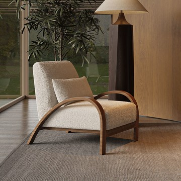 開立發票 沙發椅 單人沙發  侘寂休閑單人沙發椅設計師極簡北歐創意客廳陽臺臥室中古風休閑椅 快速出貨