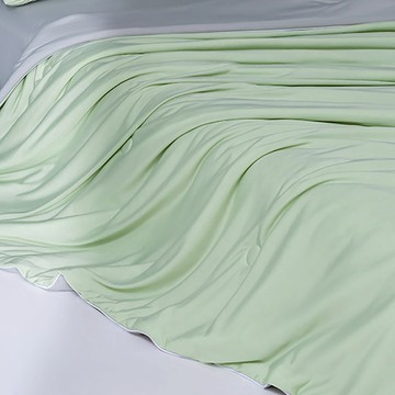 半島良品 冰淇淋涼感絲被雙拼  薄荷綠  單人(200 x 150cm)