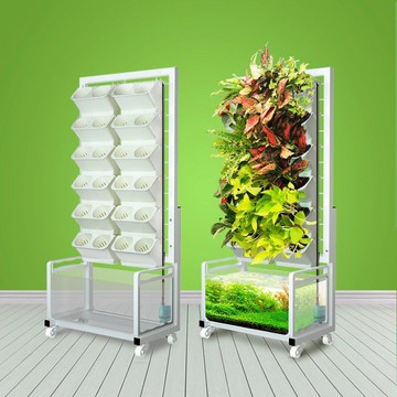 可移動花架屏風餐廳客廳陽臺隔斷落地真植物花墻魚缸造景綠植裝飾70-SFY 保售後 台灣公司