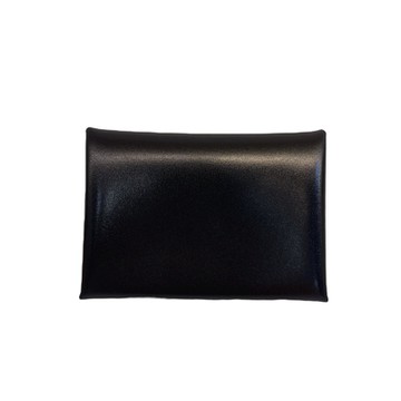 HERMES 愛馬仕 Calvi Duo 卡片夾/零錢包 (經典黑) 稀有BOX皮革