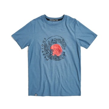 江戶勝男裝｜圓海浪圖騰短袖T恤