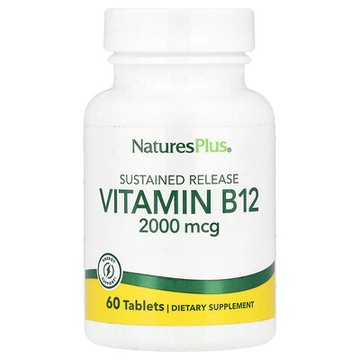 NaturesPlus, 緩釋維生素 B12，2000 微克，60 片