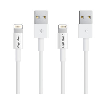 Gigastone USB to Lightning 1M 充電傳輸線 二入組(MFi認證) (支援 iPhone 14/13/12/11充電)