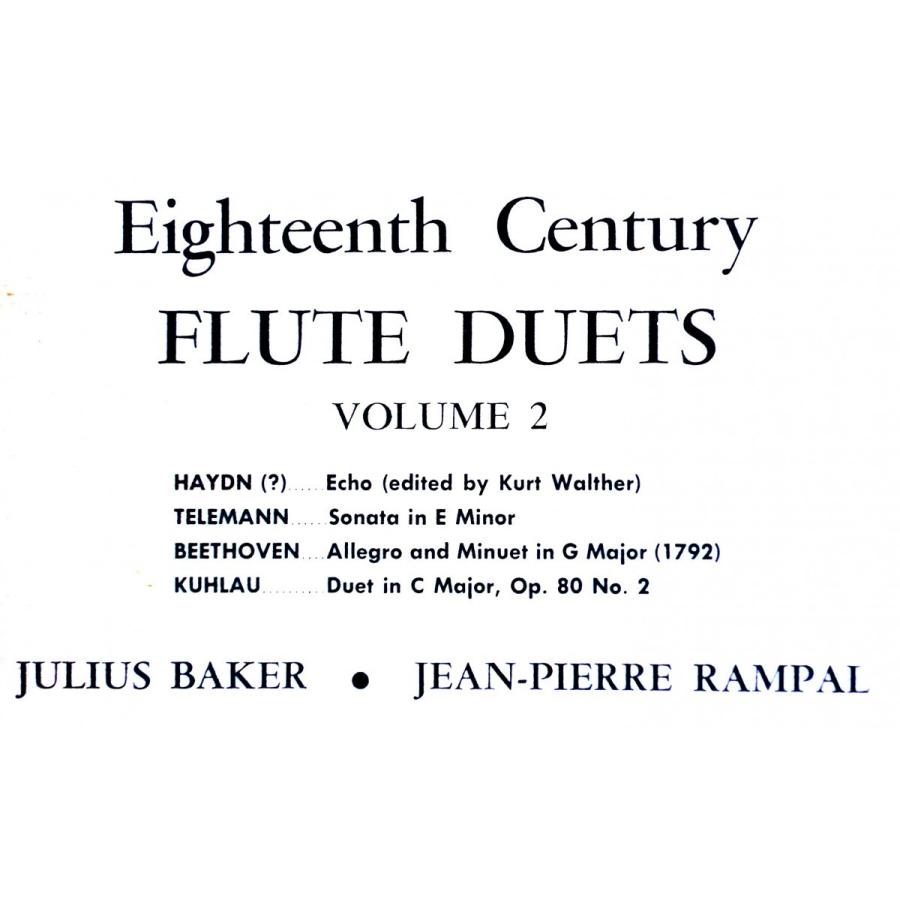 中古LPレコード Eighteenth Century Flute Duets Volume