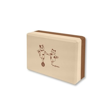 【年中慶限時優惠】EVA瑜珈磚 - 杏底/貓咪小徒弟 (切角) - MUK-26429 (兩入組)