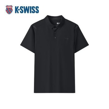 K-SWISS 運動POLO衫 TEESHIRTKC7622MFTP32 男上衣 男裝 黑色 1010021-008