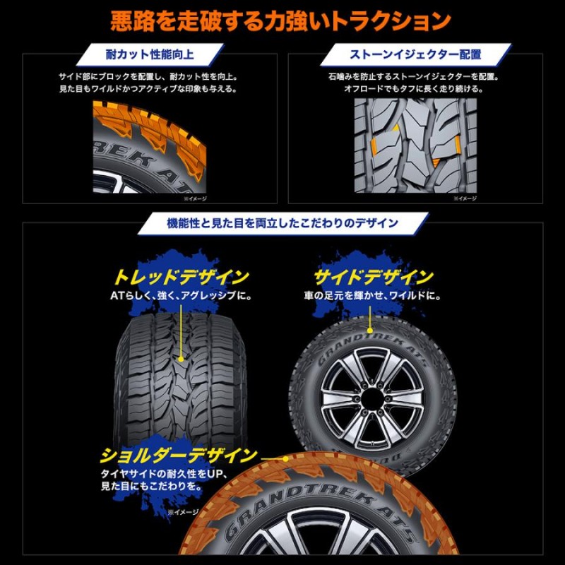 サマータイヤ ホイール4本セット ホットスタッフ マッドクロス レンジャー ダンロップ グラントレック AT5 215/70R16 |  LINEブランドカタログ