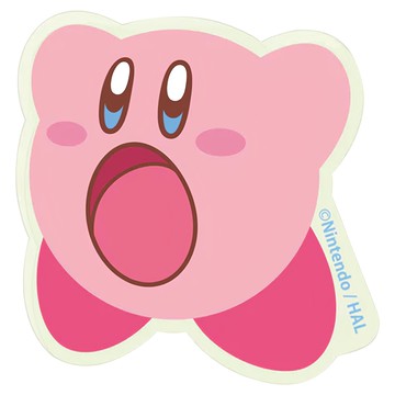 Nintendo 任天堂 夜光壁貼 可愛造型 吸壓式設計 居家裝飾  1入  卡比 粉色  H49 x W52 x D3mm