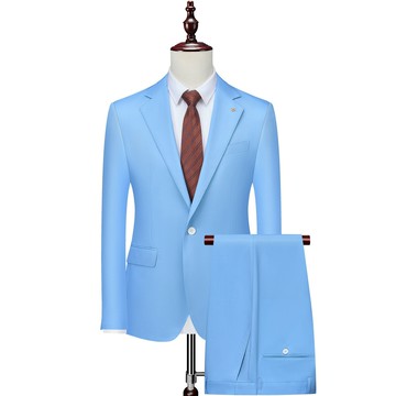 商務休閑品質男士西服套裝高級感修身兩件套婚禮聚會西服22504鑫弘-錦衣華服