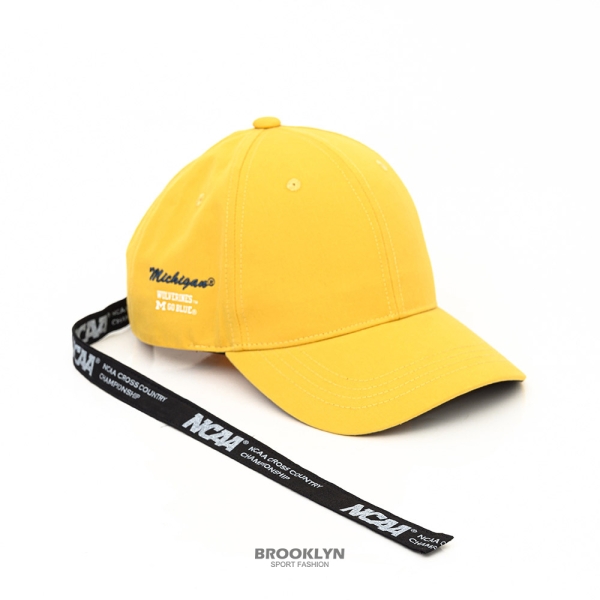 NCAA 老帽 密西根大學 長尾款 黃色 可調式 棒球帽 (布魯克林) 7225586162