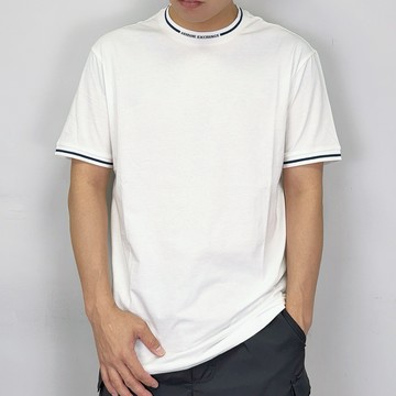 【New START精品服飾-員林】現貨 Armani Exchange AX 領口滾邊字母 短袖上衣 短T 短袖