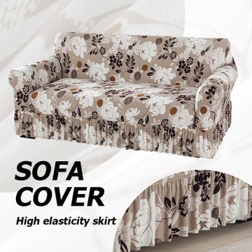 跨境熱銷印花彈力裙邊沙發套多功能防塵隔臟套罩通用組合沙發罩子