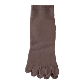 NicoFun 愛定做 短筒五趾防滑瑜伽襪 女襪 咖啡色 2雙入  1入