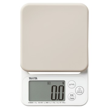 TANITA 塔尼達 矽膠可拆洗電子磅秤 2kg~0.1g  KJ-222GY  灰色