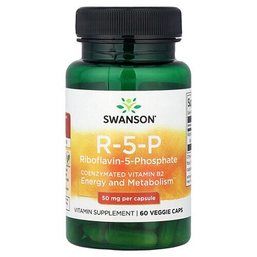Swanson Vitamins, R-5-P，核黃素-5-磷酸，50 毫克，60 粒素食膠囊