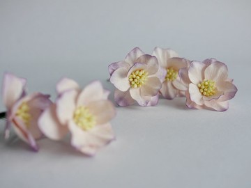 紙花 DIY 手工材料，25 件蓮花，粉紅刷漸層色。