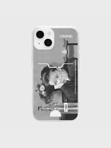 THINKING BOY Card Storage Jelly Phone Case [Clear]