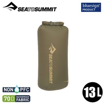 【Sea To Summit 澳洲 70D 輕量防水收納袋 13L背環《橄綠》】STSASG012011/防水袋/打包袋/環保袋