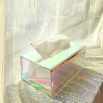 紙巾盒 面紙盒 紙巾收納盒 炫彩少女網紅風輕奢禮物品簡約現代手抽辦公室家居茶几客廳紙巾盒『ZW9592』