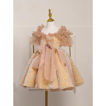 兒童禮服公主裙春季女童走秀模特洋氣高檔婚禮花童主持人演出服