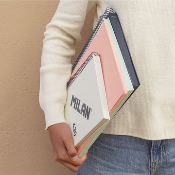 MILAN A5線圈筆記本(方格) 80張 4色可選