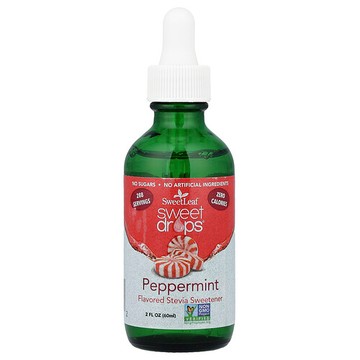 SweetLeaf Stevia, Sweet Drops®，薄荷味，2 液量盎司（60 毫升）