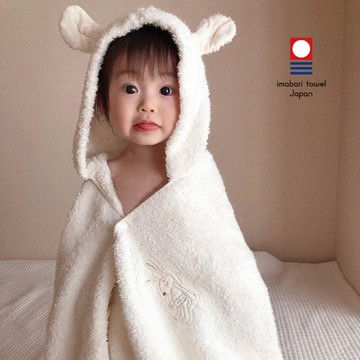 日本 kontex 今治無撚連帽毛巾- 兔子 (4色) - 小雞黃