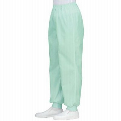 工場用白衣/ユニフォーム 〔男子 総ゴムトレパン S/グリーン〕 裾フライス インナーネット付 ノータック workfriend SKH219 〔送料無料〕