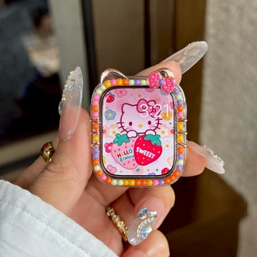 新品 貓咪 耳朵 錶殼 蝴蝶扣 蘋果 iWatch S10 S9 S8 S7 錶殼 蘋果 手錶 錶殼 46mm 42mm