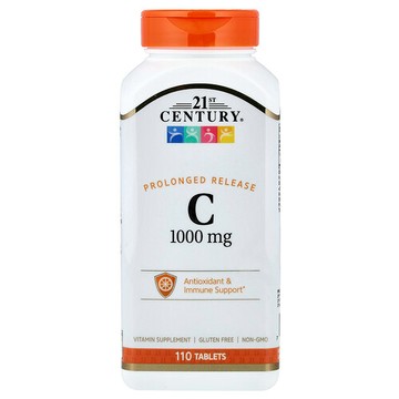 21st Century, 維生素 C，緩釋片，1,000 毫克，110 片