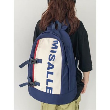 書包女大學生潮酷撞色字母大容量背包初中高中生旅行電腦雙肩包男