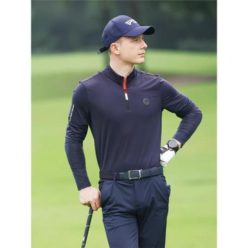 PGM高爾夫男裝長袖t恤冰絲防曬衣袖透氣速干圓領戶外涼爽GOLF球衣