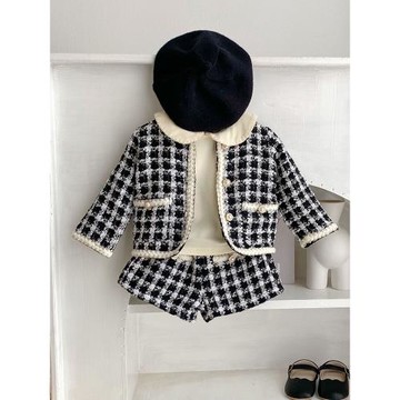 寶寶衣服春秋套裝嬰兒網紅小香風兩件套洋氣韓式超萌嬰兒服外出服