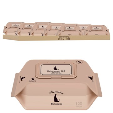 Bebemang Original Zero 掀蓋式嬰兒濕紙巾 EWG標準1等級成分  120張  10包