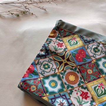 防水袋 手提袋 75D防水布 台灣老花磚 兩種尺寸 可折疊收納