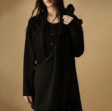 設計感拼接綁帶包 和尚包 布織側背包 大容量 無性別穿搭