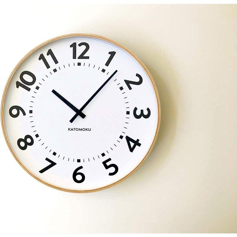 数量限定】KATOMOKU plywood clock 22 電波時計 オレン-