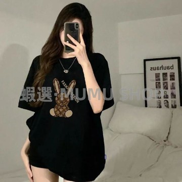 本土出貨 純棉美式復古字母短袖t恤男女春夏季ins高街寬鬆運動潮流上衣情侶@1 R