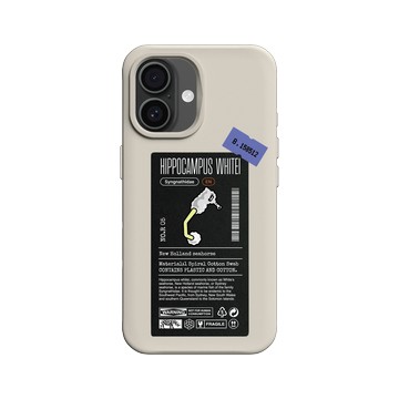 iPhone 16 SolidX 貝殼灰 - Marine Debris - 棉花棒海馬