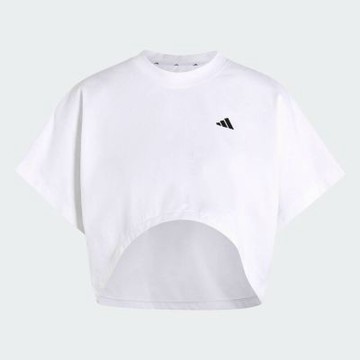 Adidas 愛迪達 Pl Gfx Tee KV1570 女 T恤 運動上衣 休閒短袖 白 亞版 短版