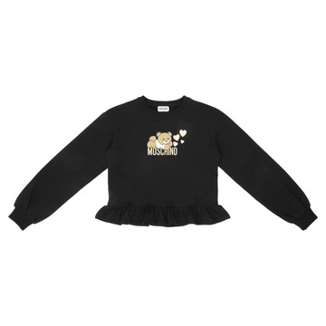 Moschino Kids 小熊愛心荷葉邊長袖上衣