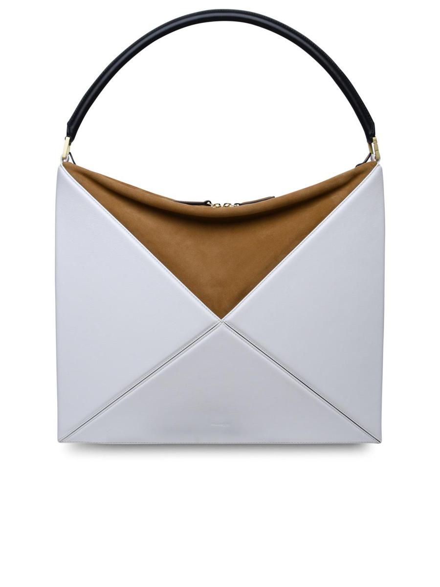MLOUYE 'HOBO FLEX' WHITE COWHIDE BAG