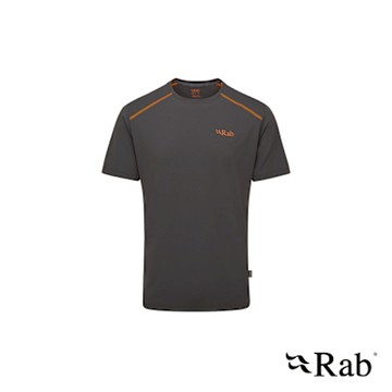 【RAB】Force Tee 圓領短袖透氣排汗衣 男款 石墨灰 #QBL05