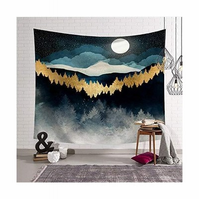 タペストリー 壁掛け 特大サイズ月空と山脈風景絵 壁紙取り外し可能壁飾り 破れないおしゃれインテリア ポスター 多機能和風正月飾り玄関 間仕切りカーテ 通販 Lineポイント最大get Lineショッピング