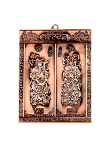 聚緣閣門神門貼掛牌合金守門神將秦叔寶尉遲恭中式家用大門掛件